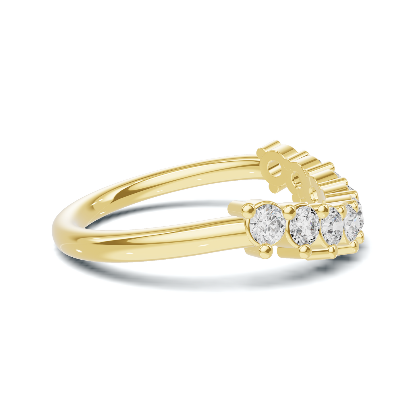 Nine Stone Prong Ring