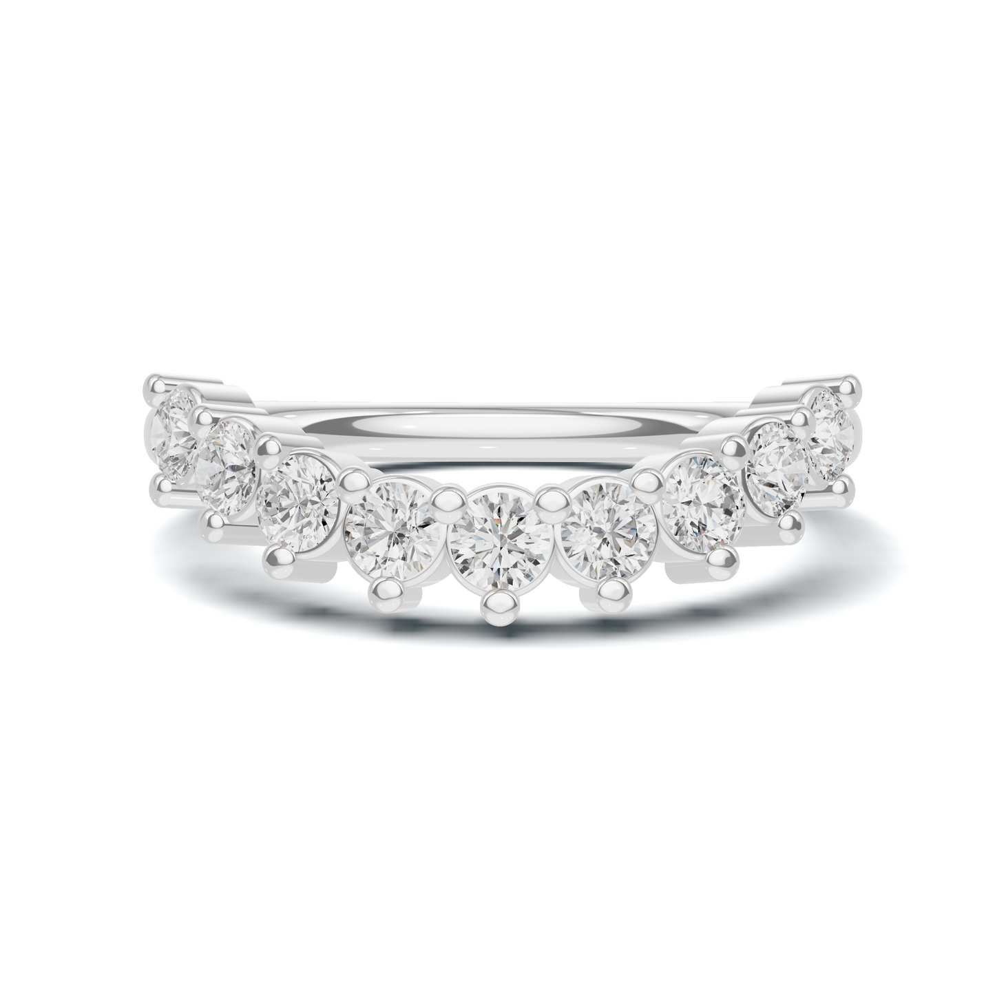 Nine Stone Prong Ring