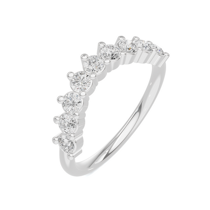 Nine Stone Prong Ring