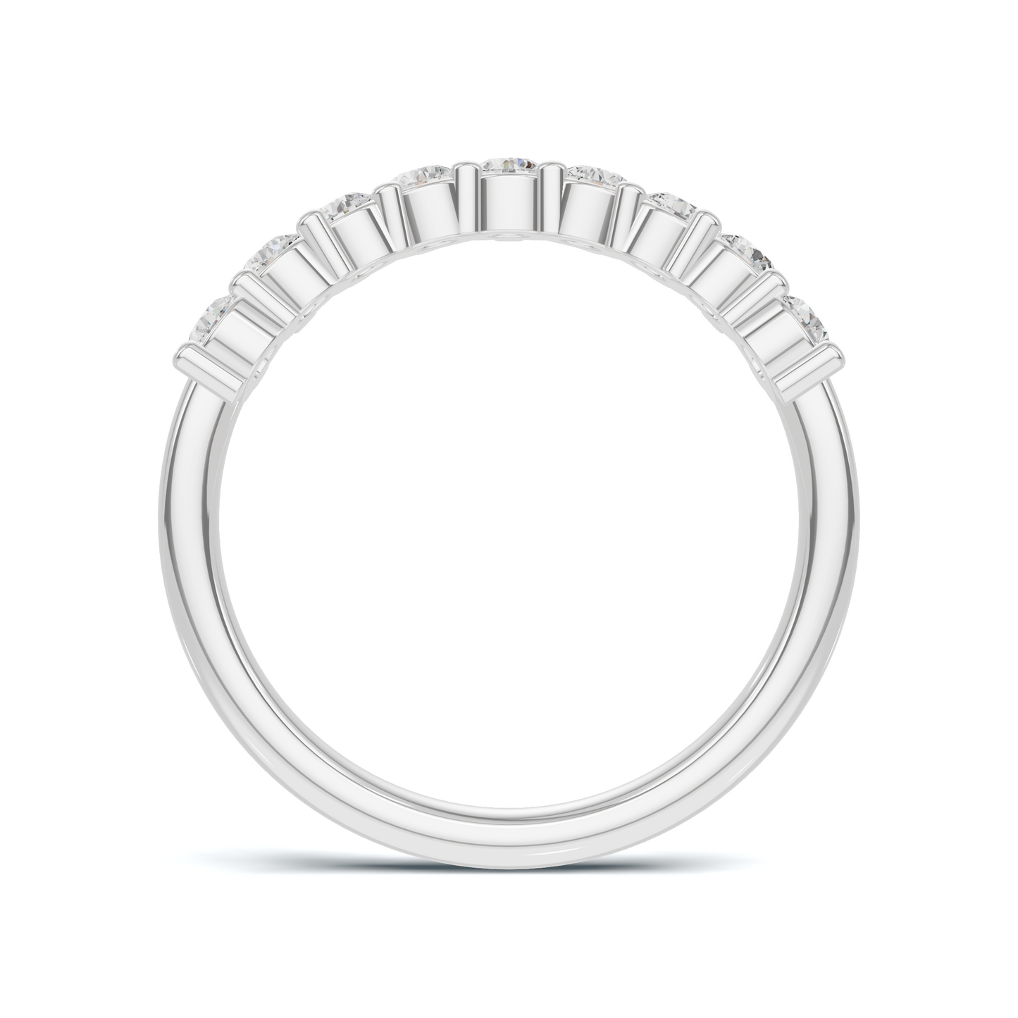 Nine Stone Prong Ring