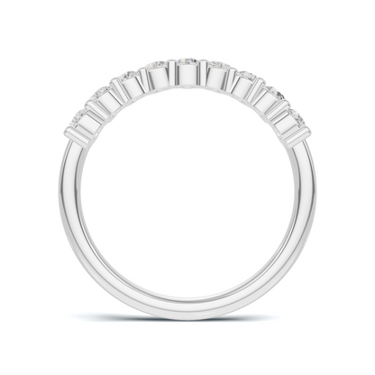 Nine Stone Prong Ring
