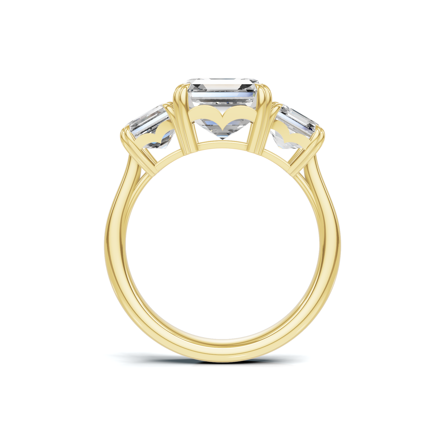 Opulent Three Stone Ring