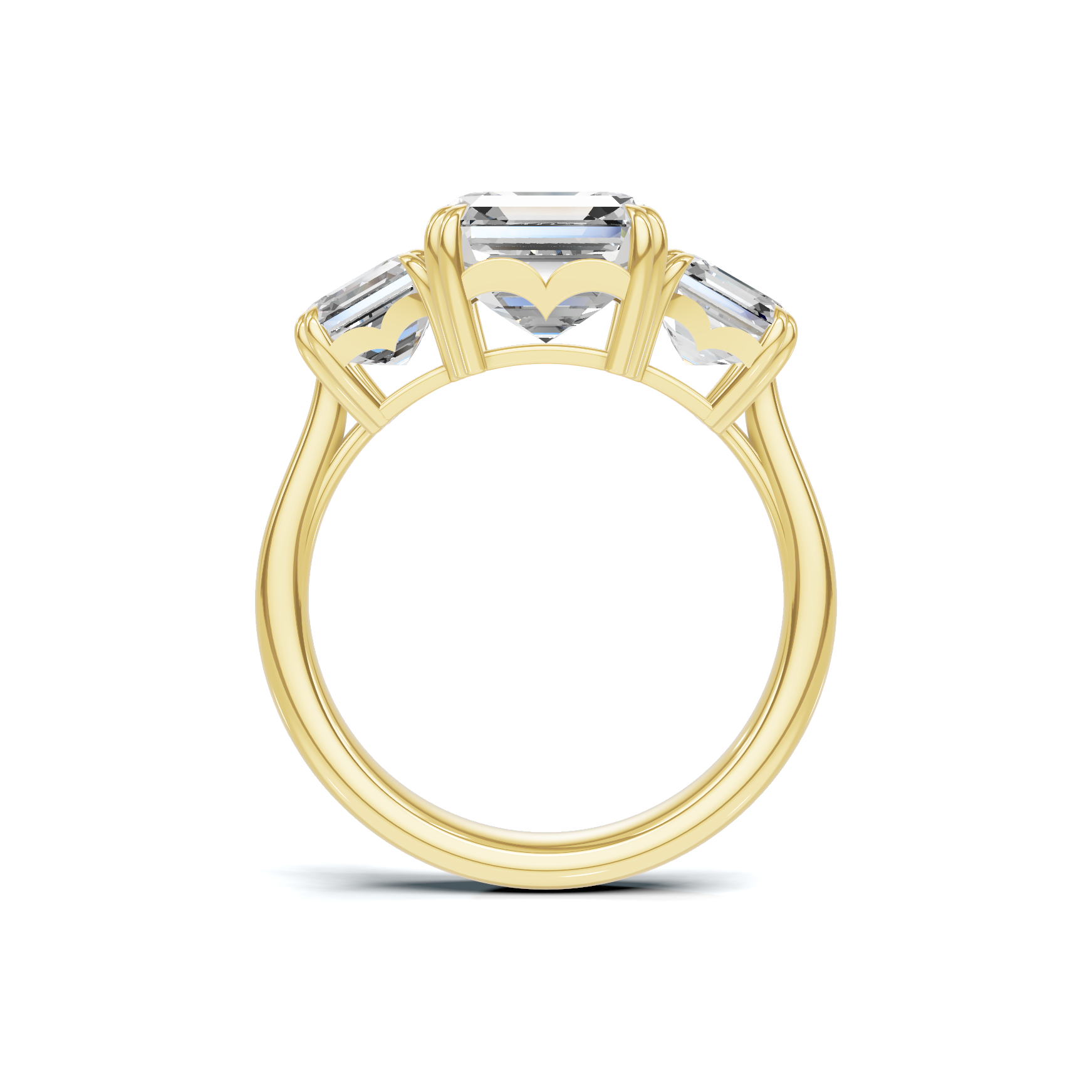 Opulent Three Stone Ring