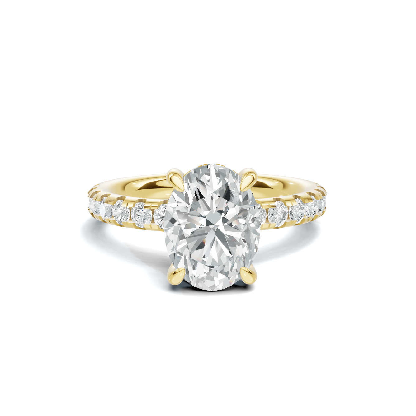 Pave Accented Basket Ring