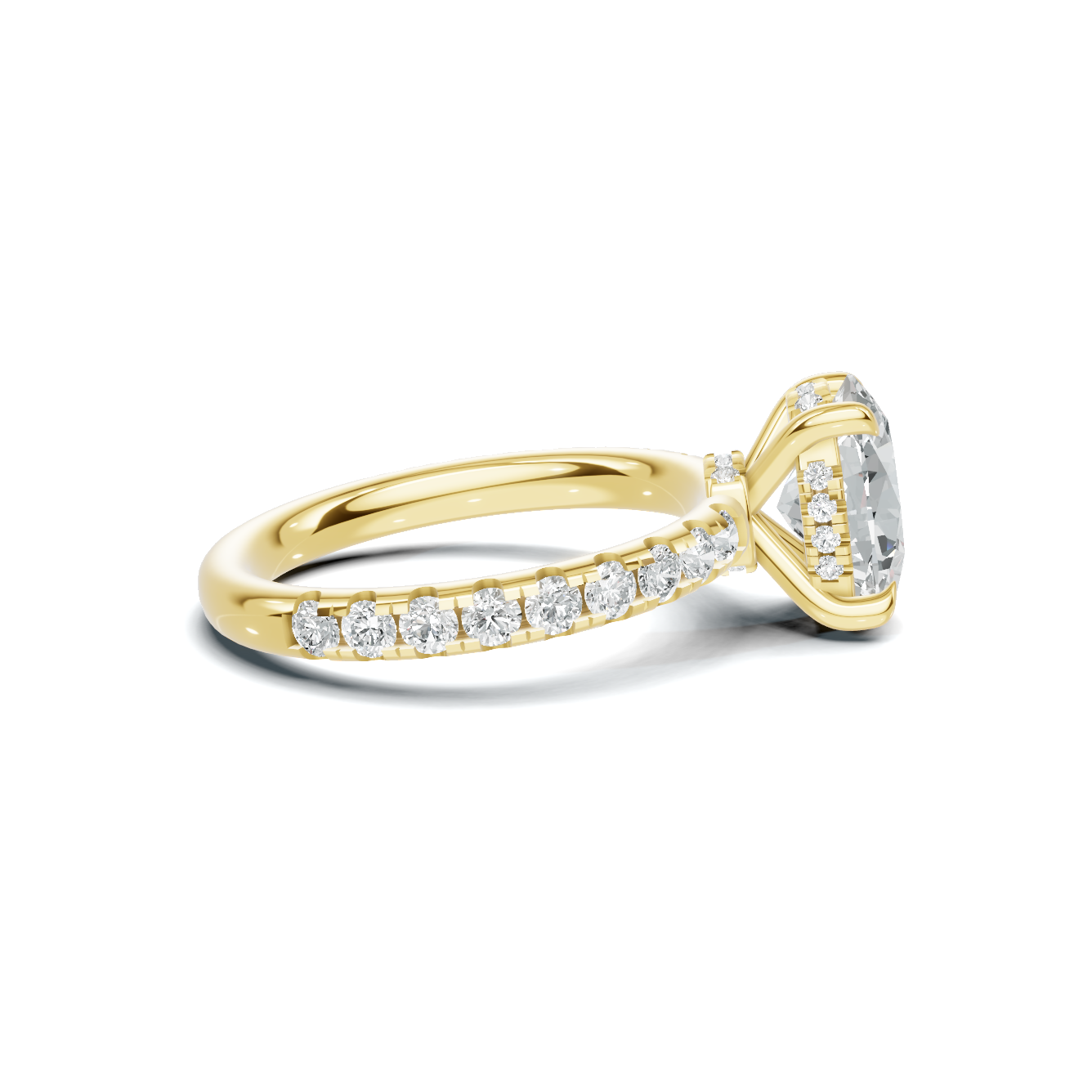 Pave Accented Basket Ring