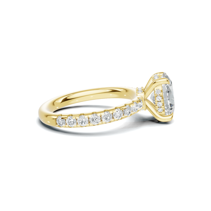 Pave Accented Basket Ring