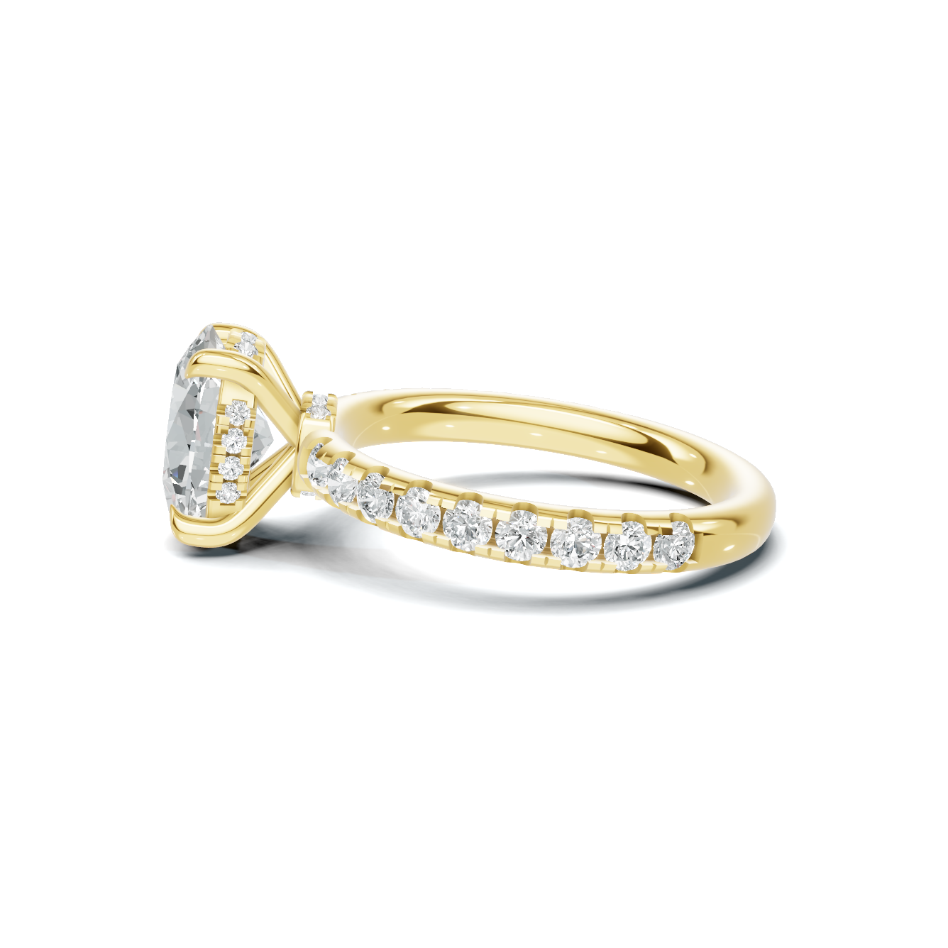 Pave Accented Basket Ring