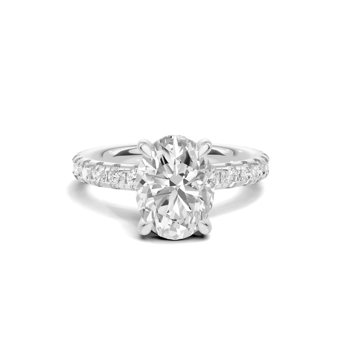 Pave Accented Basket Ring