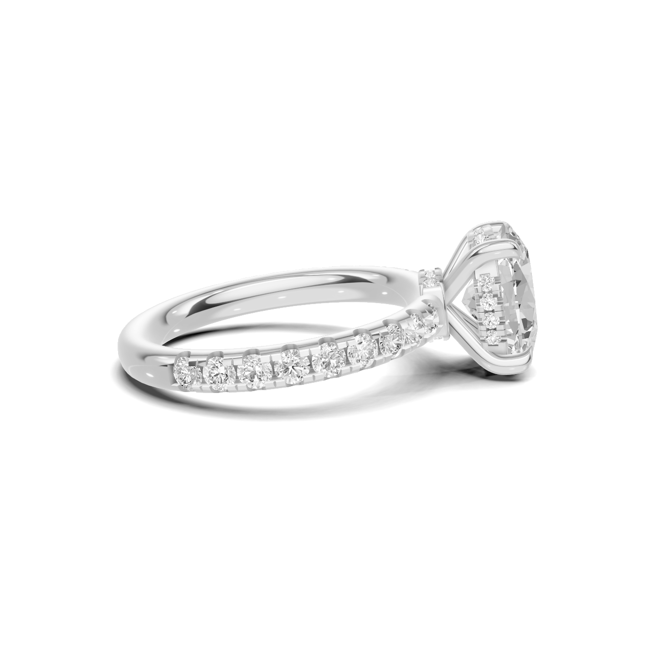 Pave Accented Basket Ring