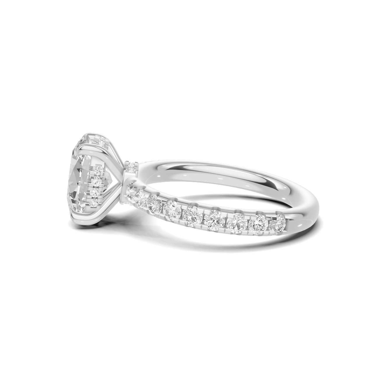 Pave Accented Basket Ring