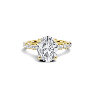 Pave Accented Engagement Ring