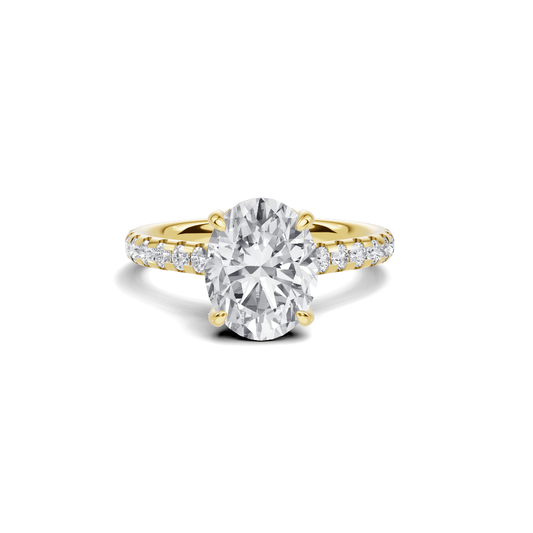 Pave Accented Engagement Ring