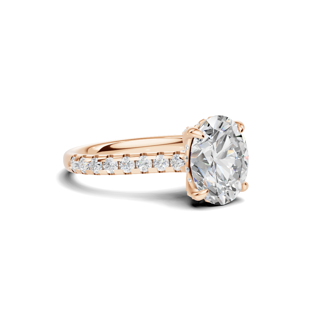 Pave Accented Engagement Ring