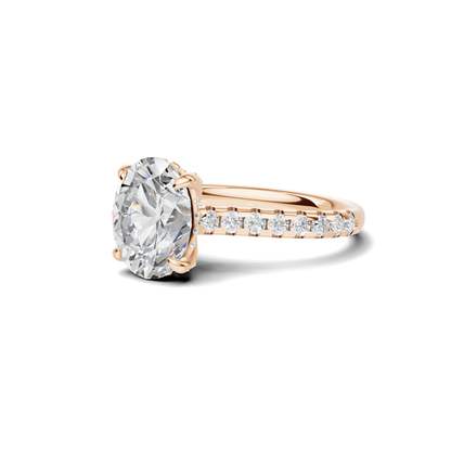 Pave Accented Engagement Ring