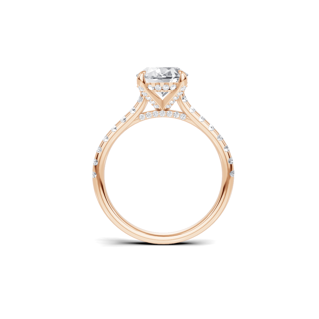 Pave Accented Engagement Ring