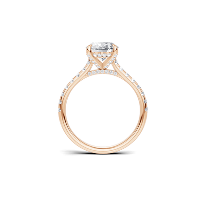 Pave Accented Engagement Ring
