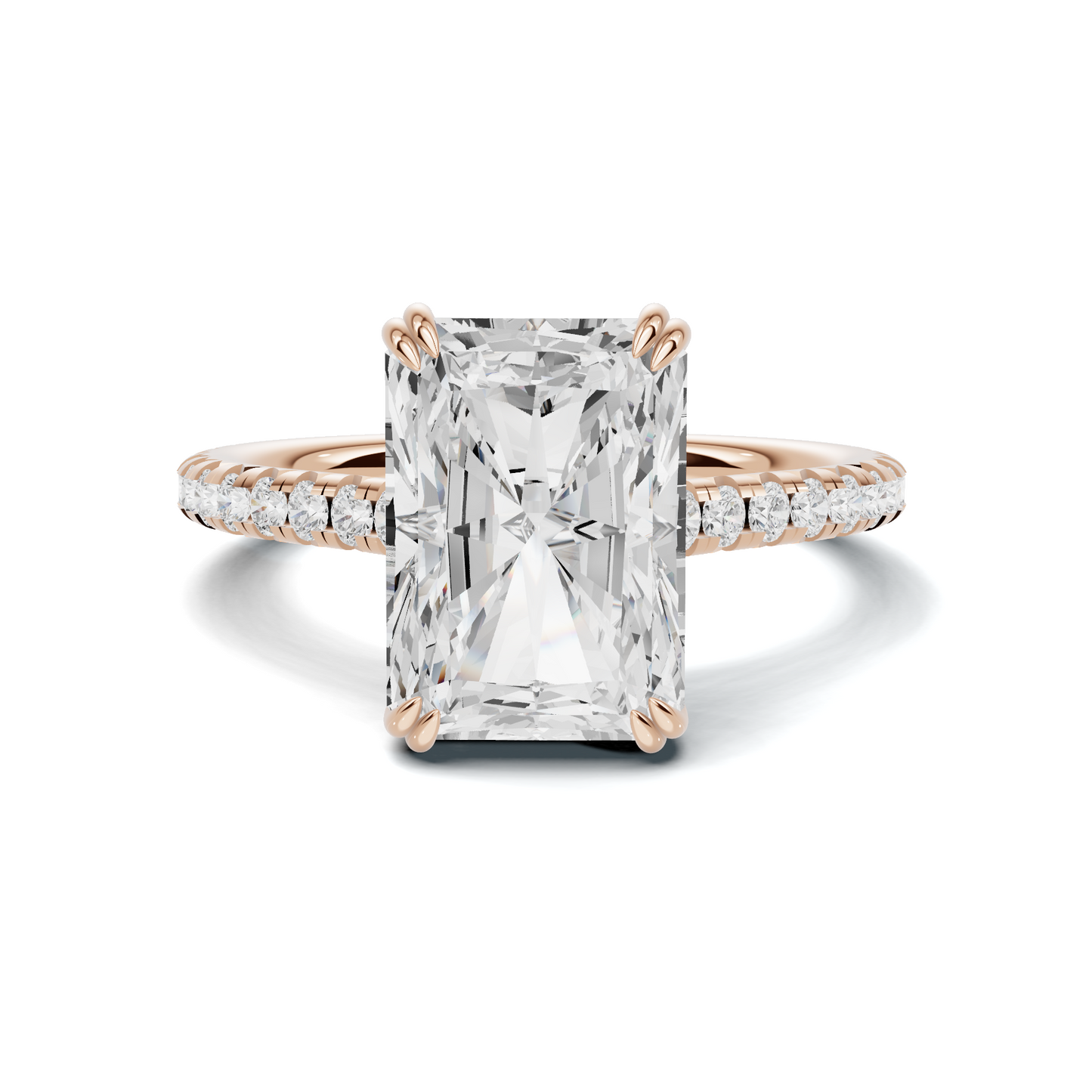 Pave Accented Engagement Ring