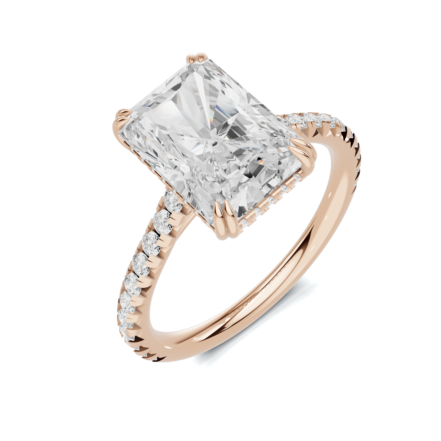Pave Accented Engagement Ring