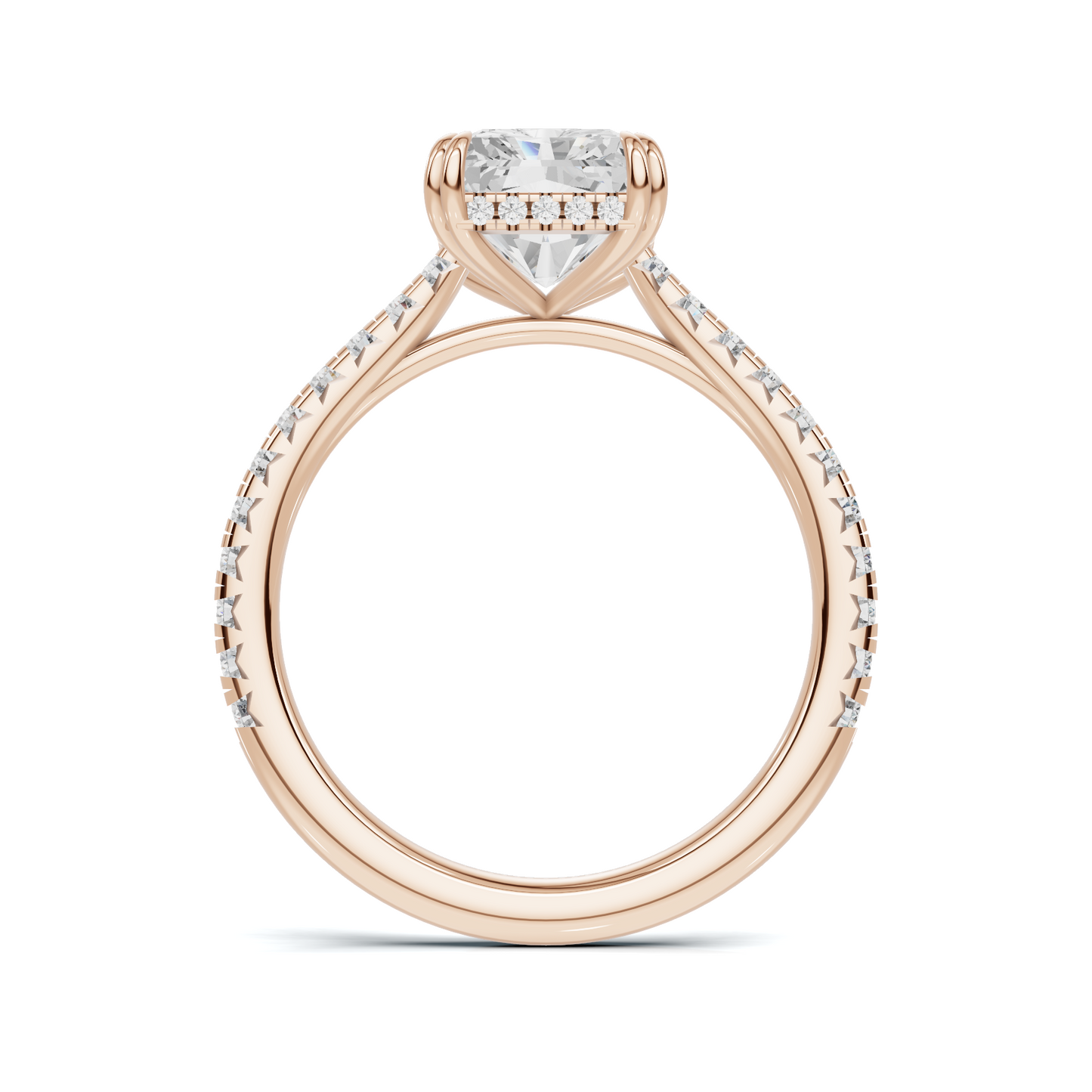 Pave Accented Engagement Ring