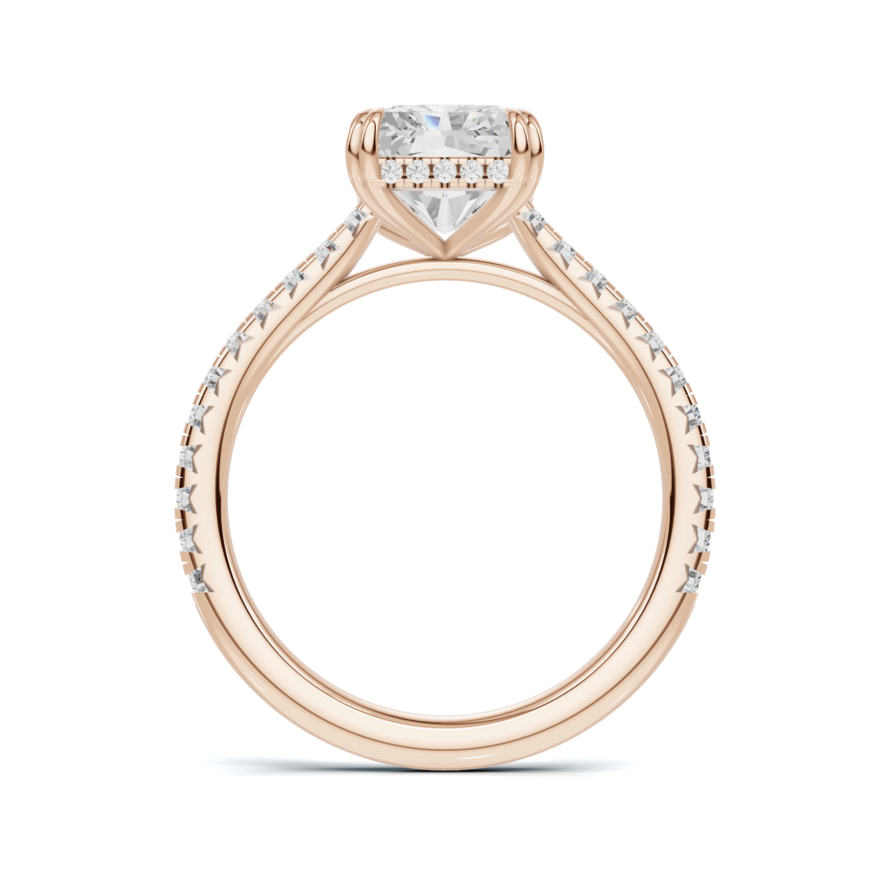 Pave Accented Engagement Ring