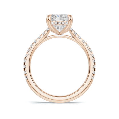 Pave Accented Engagement Ring