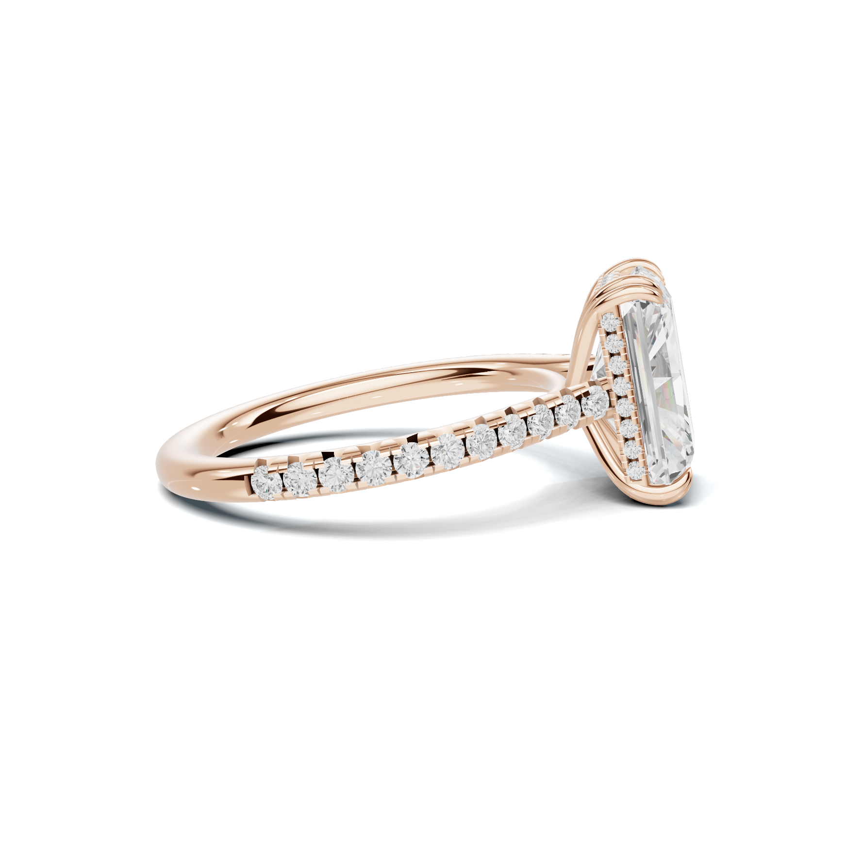 Pave Accented Engagement Ring