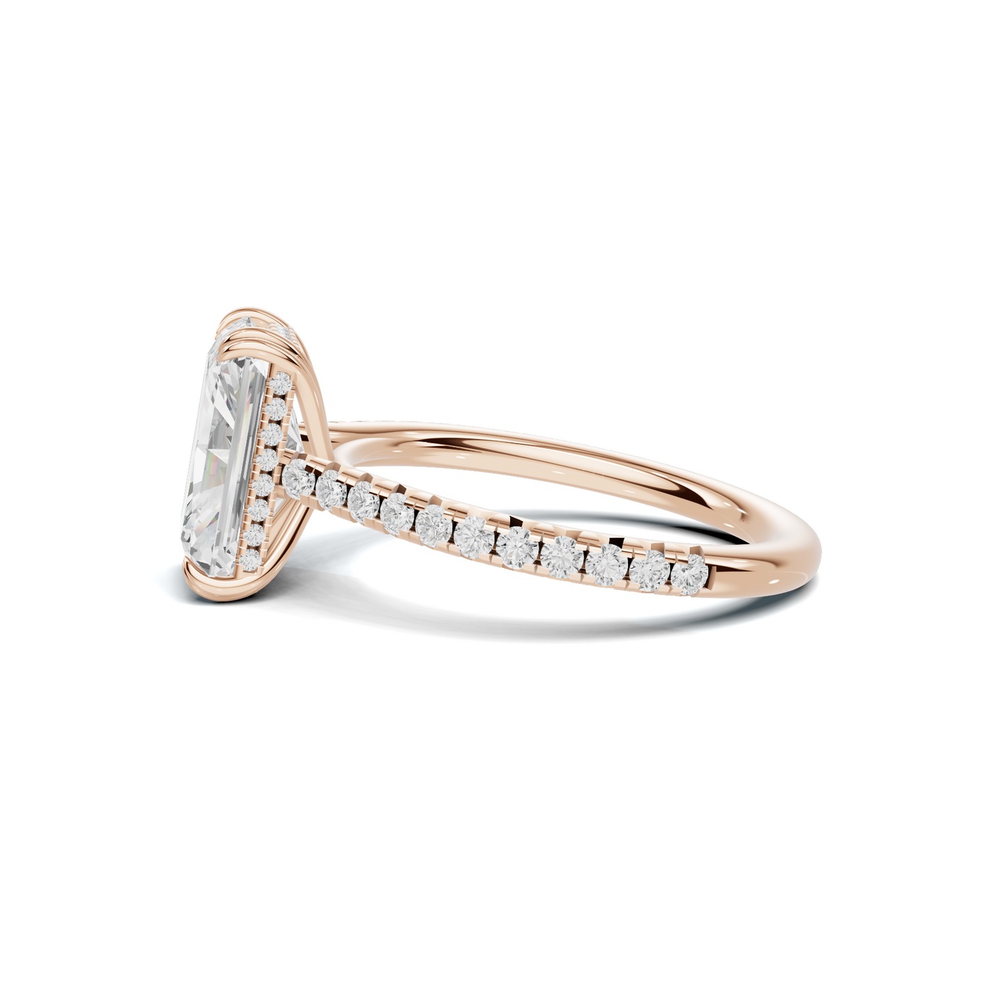 Pave Accented Engagement Ring