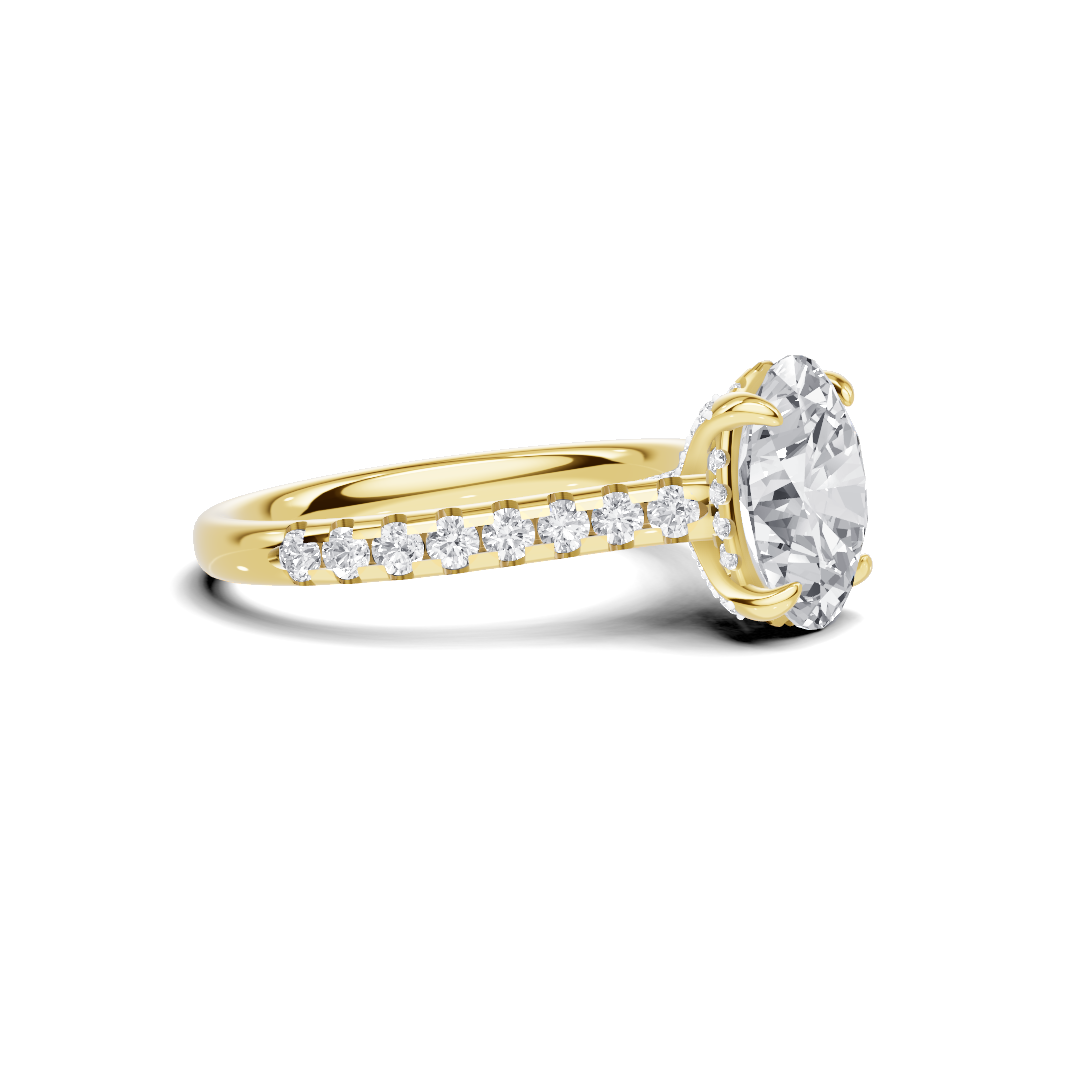 Pave Accented Engagement Ring