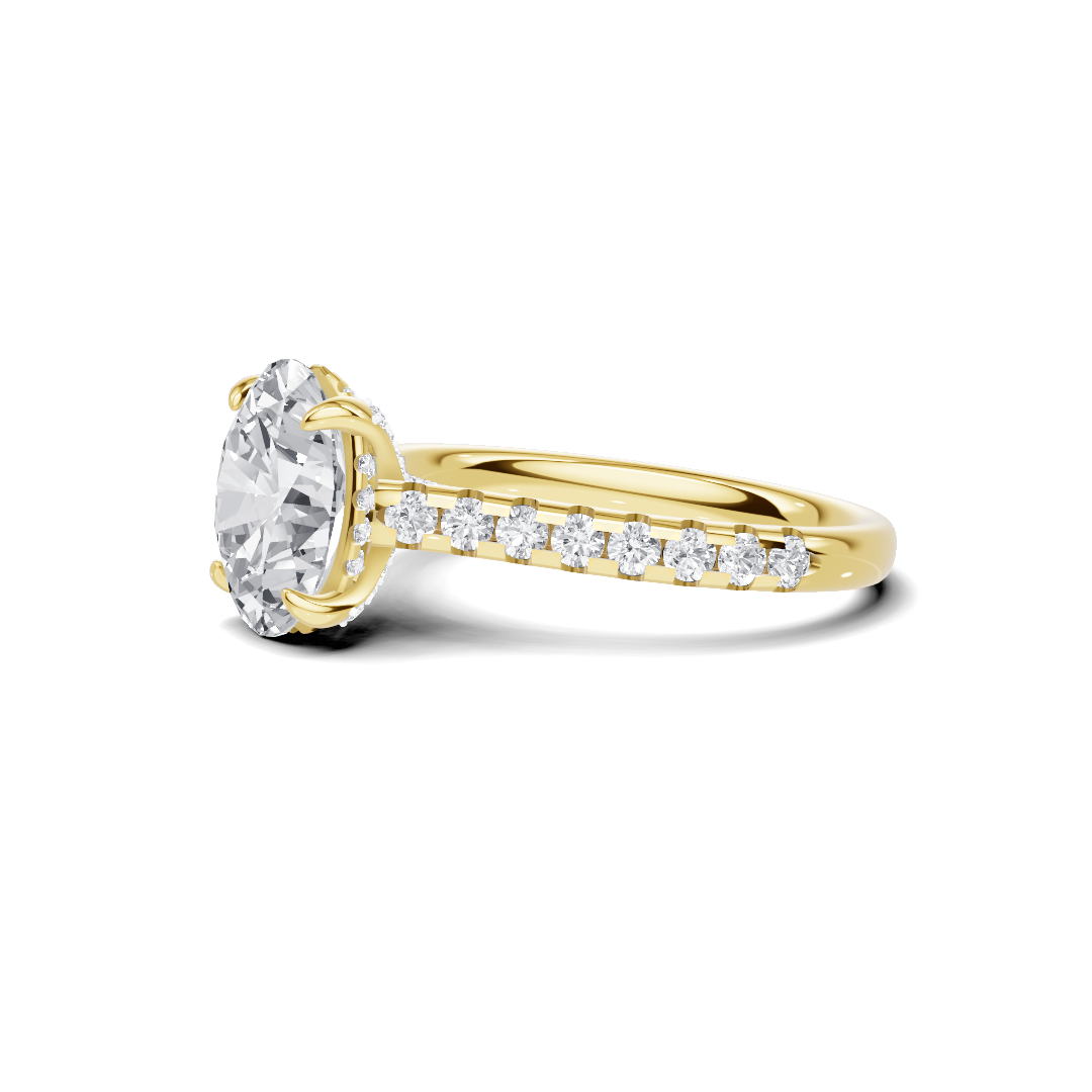 Pave Accented Engagement Ring