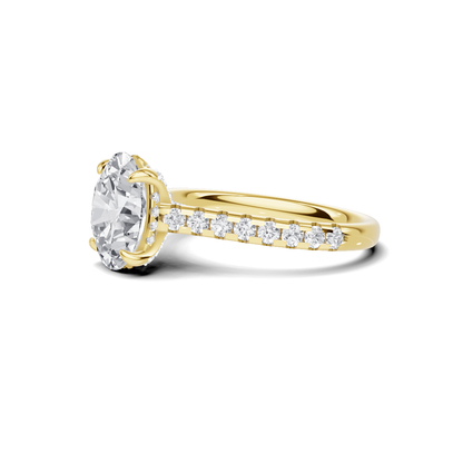Pave Accented Engagement Ring