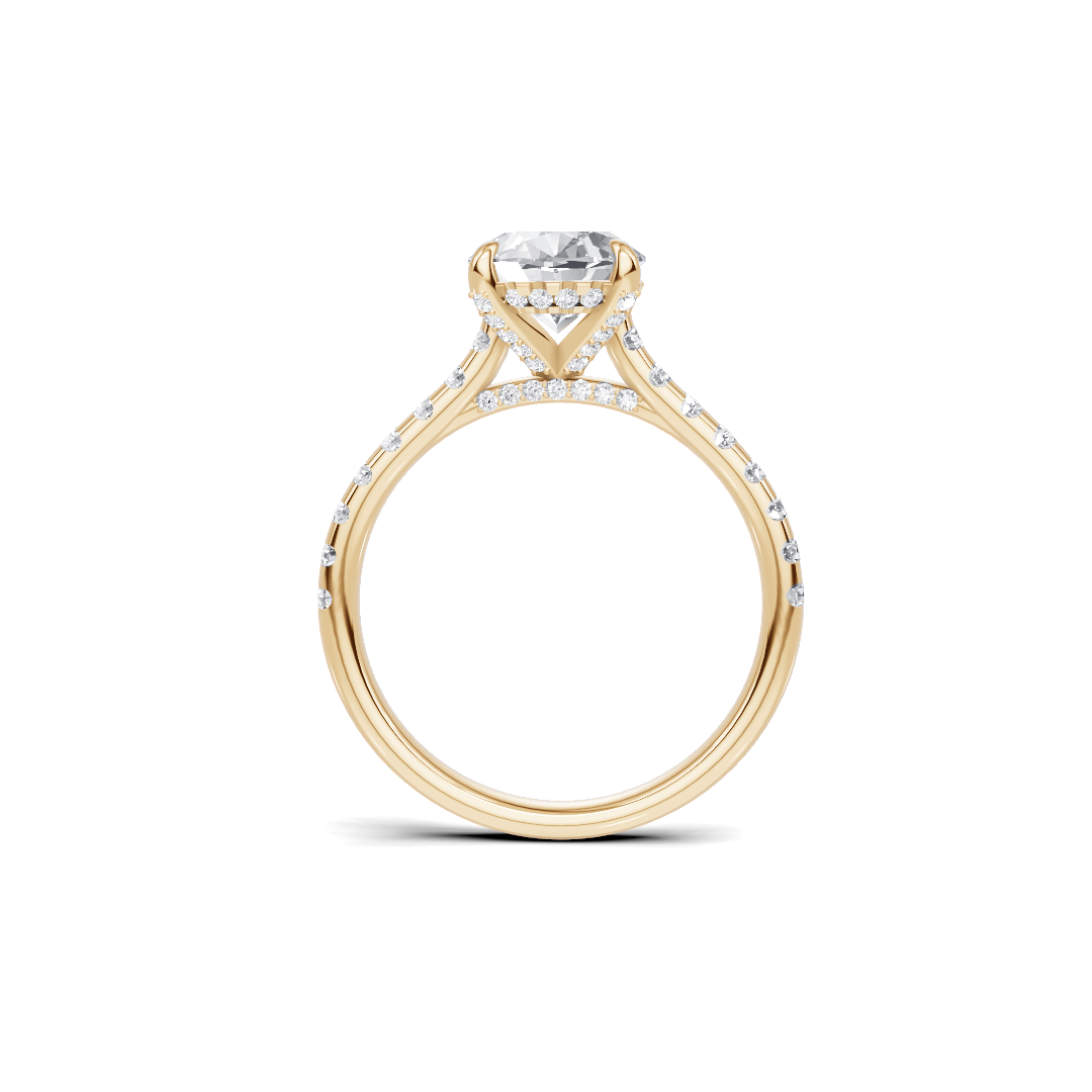 Pave Accented Engagement Ring