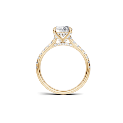Pave Accented Engagement Ring