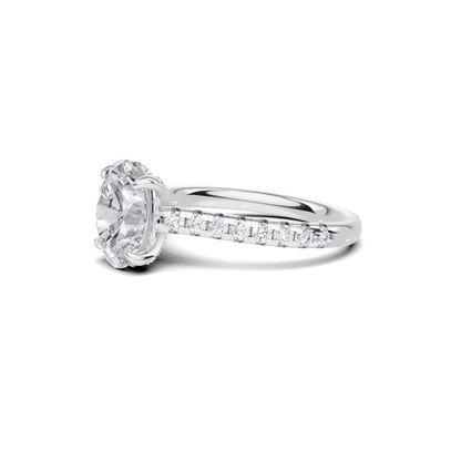 Pave Accented Engagement Ring