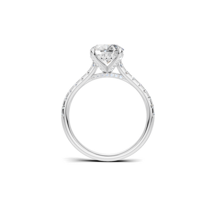 Pave Accented Engagement Ring