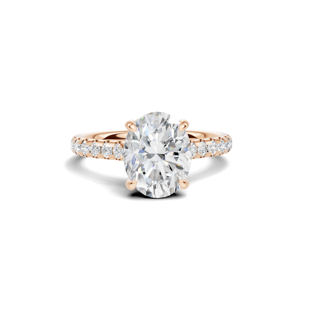 Pave Accented Engagement Ring