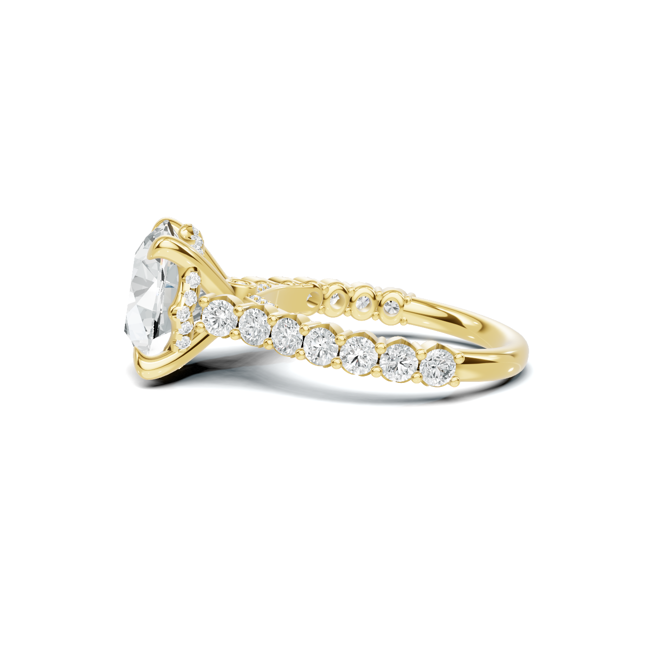 Pave Accented Gallery Ring