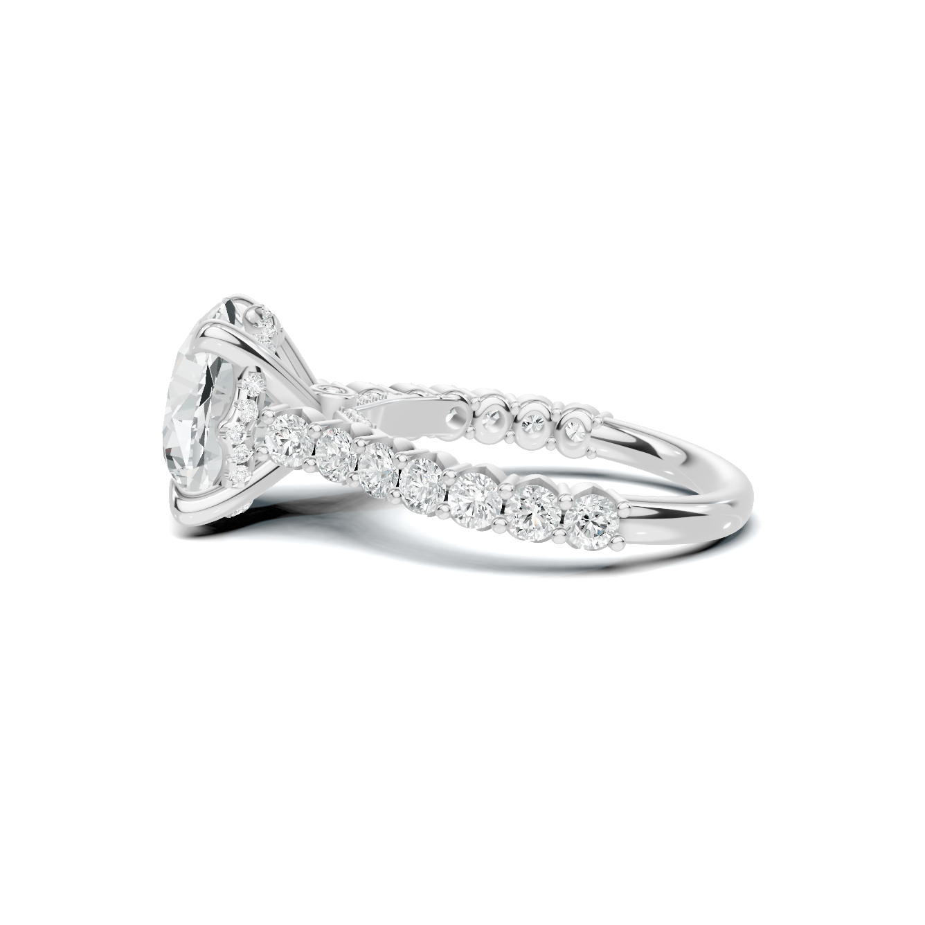 Pave Accented Gallery Ring