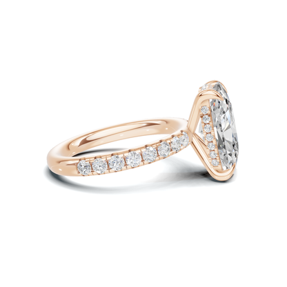 Pave Accented Halo Ring