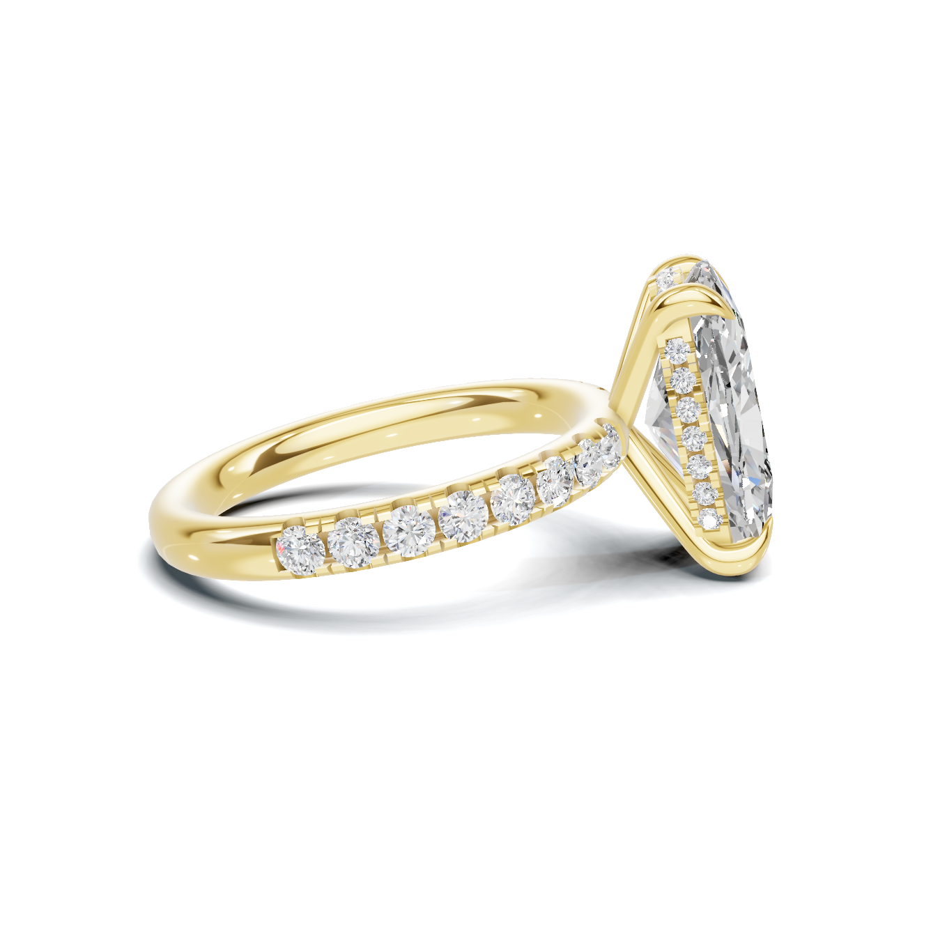 Pave Accented Halo Ring