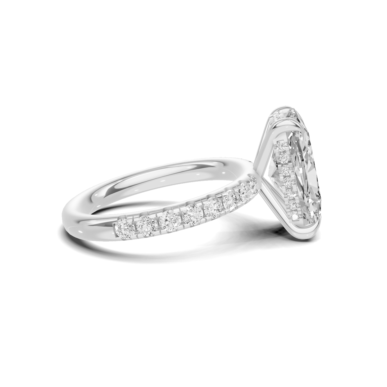 Pave Accented Halo Ring