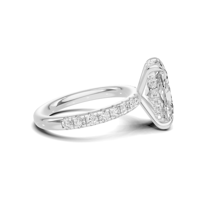 Pave Accented Halo Ring