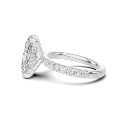 Pave Accented Halo Ring