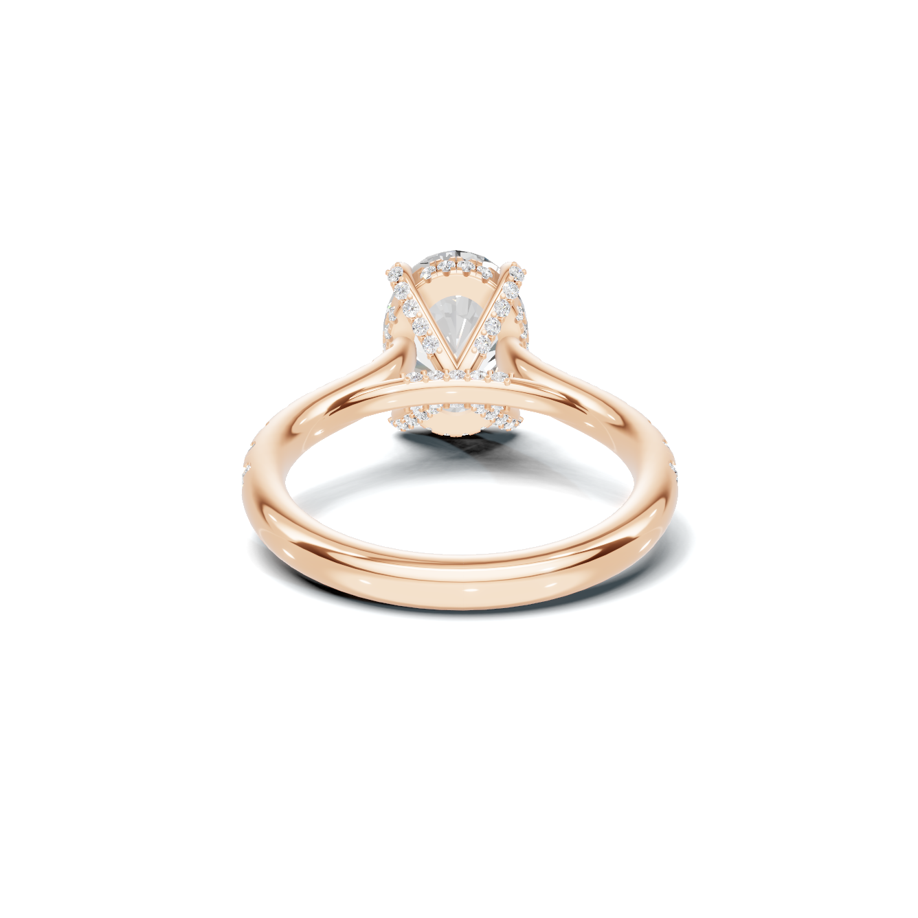 Pave Accented Prong Ring