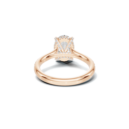 Pave Accented Prong Ring