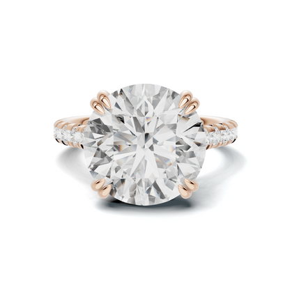 Pave Accented Prong Ring