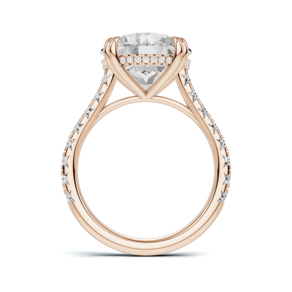 Pave Accented Prong Ring