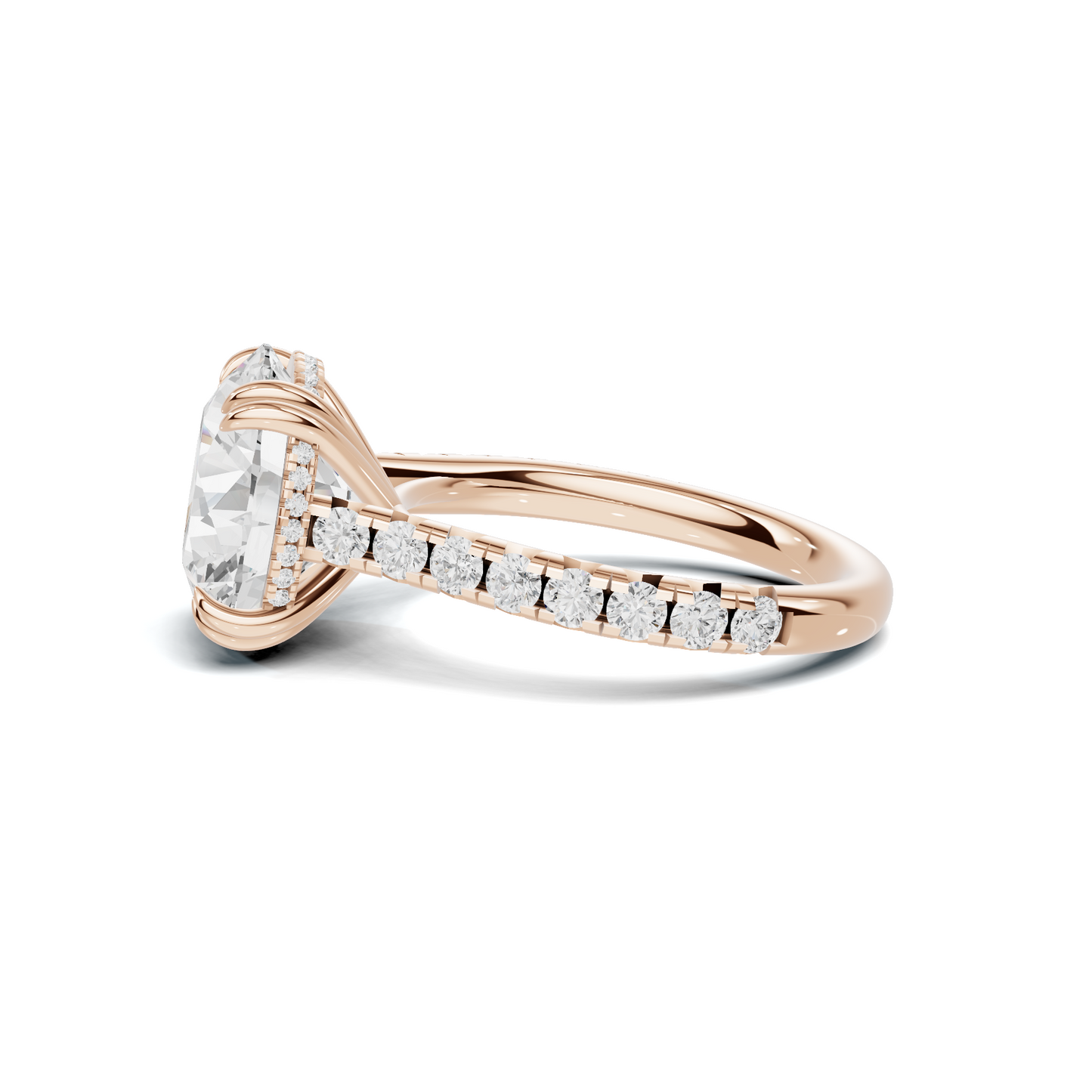 Pave Accented Prong Ring