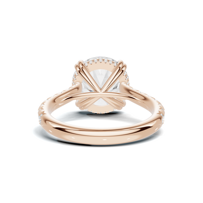 Pave Accented Prong Ring
