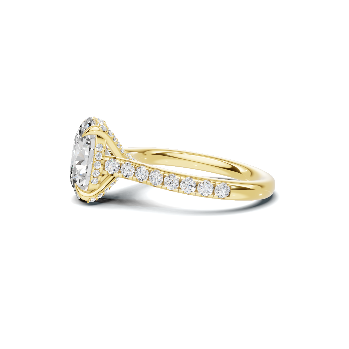 Pave Accented Prong Ring
