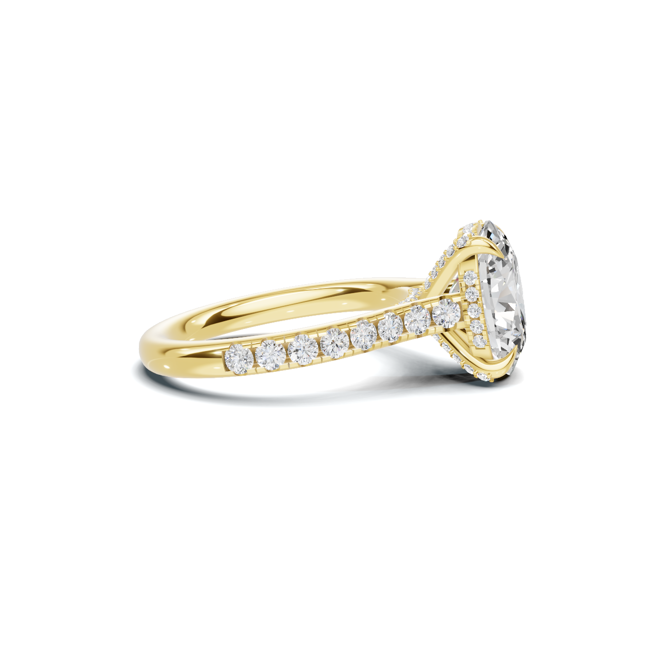 Pave Accented Prong Ring